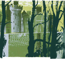 Arundel Castle through Trees (yellow)
